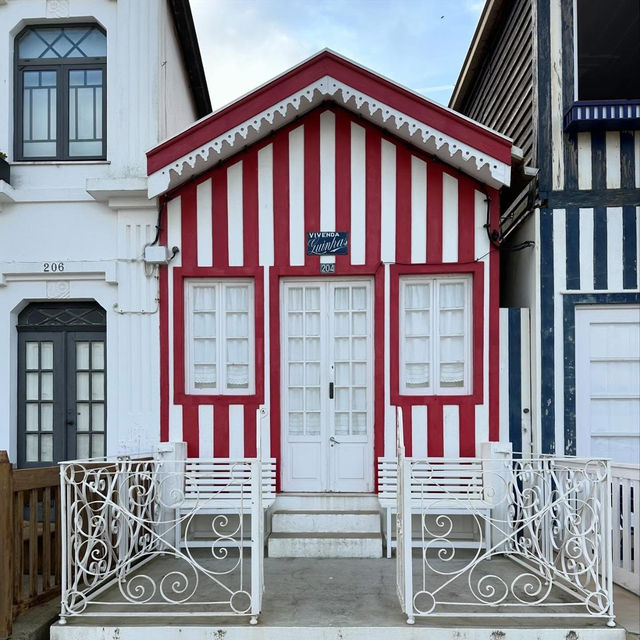 Stripes & Sea Breezes: A Colorful Stroll in Costa Nova