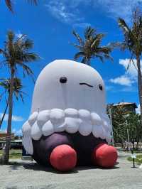 屏東最萌裝置藝術，落山風裡貓的擁抱