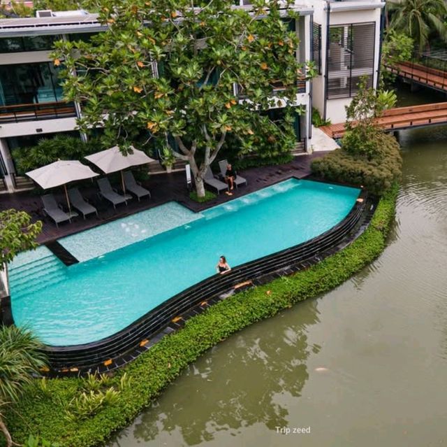 ที่พักติดริมคลอง บรรยากาศส่วนตัว อัมพวา