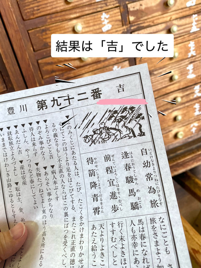 豊川　円福山妙厳寺でおみくじを引く！