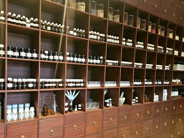 The Le Labo Qi Shi Room, a traditional apothecary style fragrance lab