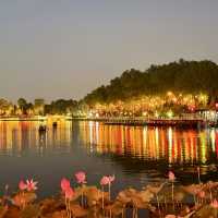 Moonlight Reflections by the River: A Summer Night in Beijing