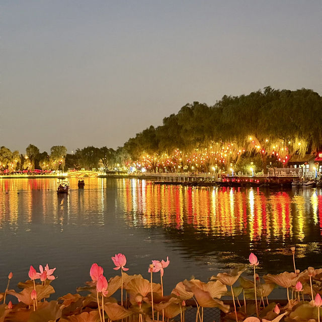 Moonlight Reflections by the River: A Summer Night in Beijing