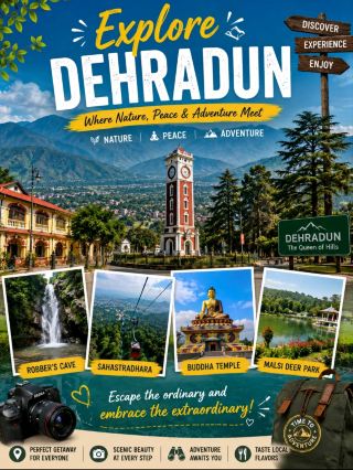 🌄✨ Explore Dehradun – The Gateway to the Hills 🇮🇳💚

Looking for a peaceful getaway surrounded by mountains, greenery, and fresh air? 🌿 Dehradun is the perfect destination where nature, adventure, and relaxation come together beautifully!

· --

📍 Location

Dehradun, Uttarakhand – nestled in the foothills of the Himalayas 🏔️

· --

🌟 Why Visit Dehradun?

✔️ Calm & less crowded hill city
✔️ Beautiful landscapes & waterfalls 🌊
✔️ Gateway to Mussoorie & Rishikesh
✔️ Perfect for family & weekend trips

· --

🎯 Top Attractions

🌊 Robber’s Cave – Unique river cave experience
💦 Sahastradhara – Natural sulphur springs
🛕 Buddha Temple – Peaceful & colorful monastery
🦌 Malsi Deer Park – Nature & wildlife spot
🌄 Mussoorie (nearby) – Queen of Hills

· --

💰 Budget (Per Day Approx)

🏨 Hotel: ₹1000 – ₹3000
🍽️ Food: ₹300 – ₹800
🚕 Transport: ₹300 – ₹700
✨ Total: ₹1500 – ₹4000

· --

⏰ Best Time to Visit

🌤️ March – June (pleasant weather)
❄️ October – February (cool vibes)

· --

🚗 How to Reach

✈️ Jolly Grant Airport (25 km)
🚆 Dehradun Railway Station
🚌 Well-connected by road from Delhi

· --

🍜 Must Try Food

🥟 Momos & Maggi
🍜 Local Garhwali cuisine
☕ Cozy cafés & bakeries

· --

💡 Travel Tips

✔️ Carry light jackets (weather changes)
✔️ Explore nearby Mussoorie
✔️ Start early for sightseeing
✔️ Enjoy local cafés ☕

💙 Dehradun is a perfect mix of peace, nature & simple hill life 🌿

👉 Ideal for a relaxing getaway away from city chaos!

#dehradun  #uttarakhand  #hillstation  #travelindia  #naturelovers  #weekendgetaway  #wanderlust  #exploreindia  #travelguide  #peacefulplaces 