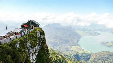 Pinpoint St. Wolfgang and ride a vintage steam train to conquer breathtaking panoramic views of Austria. — traveler post in Styria