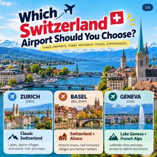 飛往瑞士哪個機場最適合？蘇黎世、巴塞爾或日內瓦終極指南✈️🇨🇭