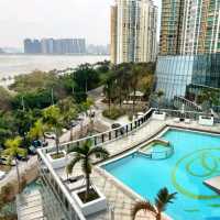 🏝珠海海灣大酒店🏝落地大玻璃俯瞰對岸澳門風景🏙