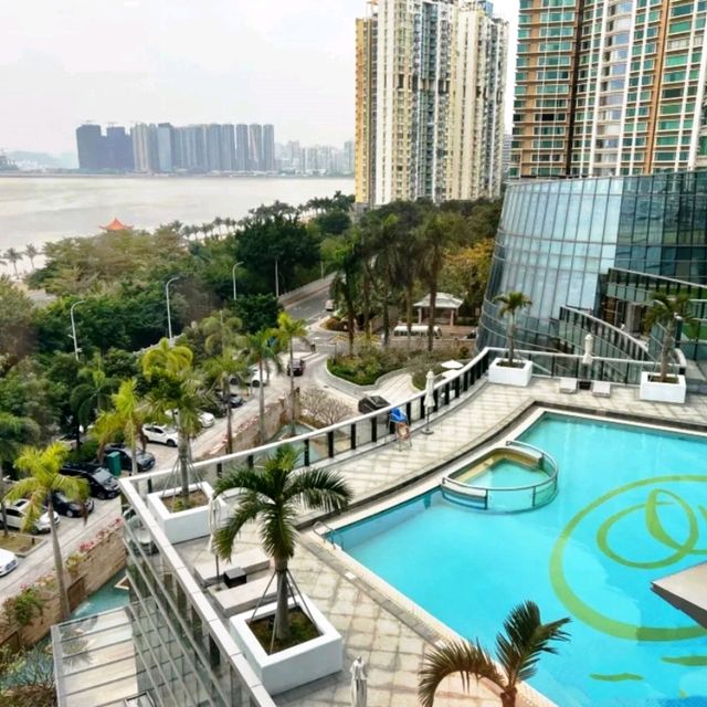 🏝珠海海灣大酒店🏝落地大玻璃俯瞰對岸澳門風景🏙