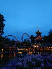 🎠 Sunset & Magic at Tivoli Gardens – Copenhagen's Fairytale Night 🌇✨🎆