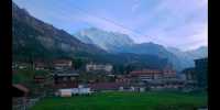 Swiss town of Wengen scenery