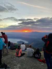 Unbeatable sunrise from the top of a volcano