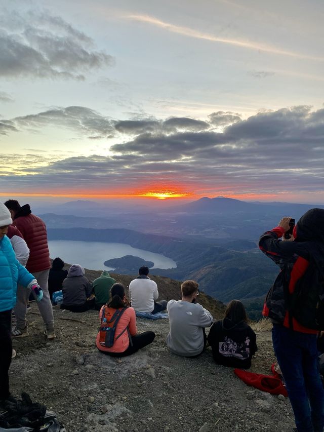 Unbeatable sunrise from the top of a volcano