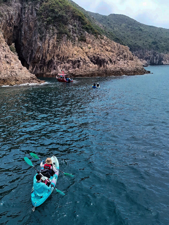 🏄‍♀️香港吊鐘洲海洞獨木舟，刺激拉滿！