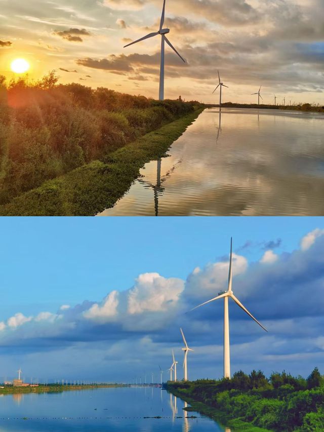 寧波嘅日落風車海 | 寶藏打卡地||地址：浙江省寧波慈溪市十一塘公路，十一塘路與觀附公路交叉口。