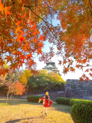 大阪城紅葉人像絕景秘境大公開！
