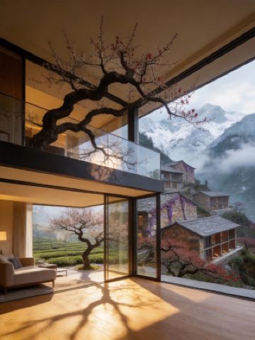 開化寺・雨霧の中で寺の世俗を超えた壁画を鑑賞