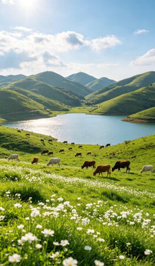 Yangtian Lake Grassland Spring Pastoral: A Healing Journey through Cloud Meadows and Azalea Seas