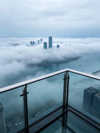 在長沙350米高空體驗了一番