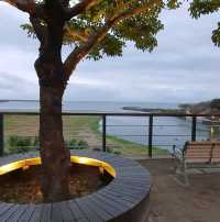 花蓮觀海點，和平鐘伴隨無敵海景 。