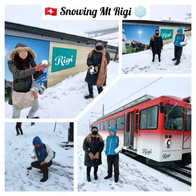 🇨🇭 It's snowing in Mt Rigi! ❄️🌨️🏔️