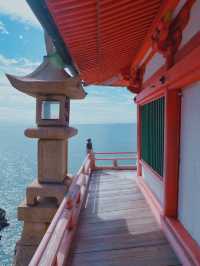 【広島】断崖絶壁に建つ朱色のお堂⛩️
