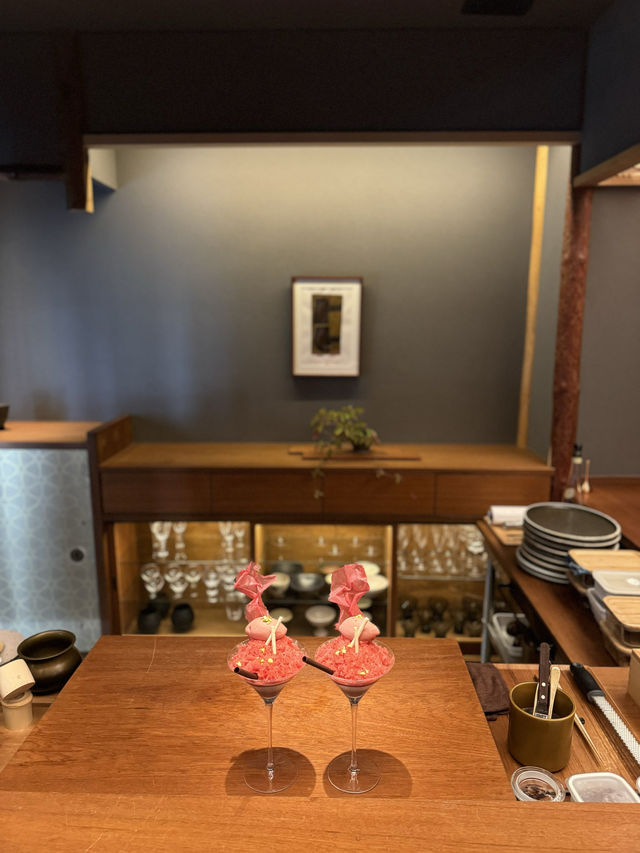 【福岡カフェ】目の前で作り出される美しいかき氷✨️