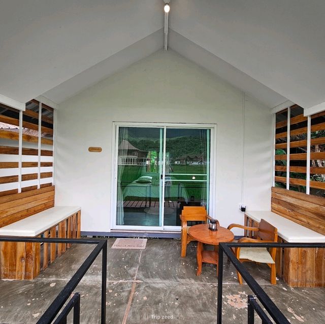 ที่พักที่ใกล้ชิดกับทุ่งนา กลางหมู่บ้านสะปัน น่าน