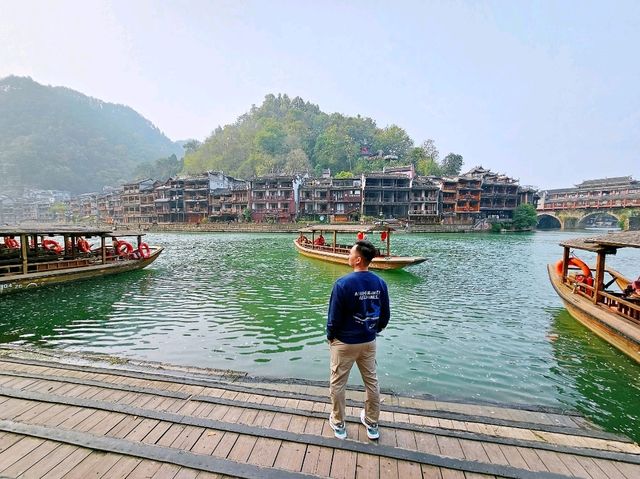 Morning Serenity in Fenghuang Ancient Town: Misty River Magic at Dawn