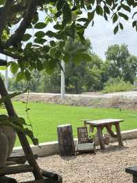 พาเที่ยวคาเฟ่ริมทุ่งนาเขียวขจีใน อ.เสนา อยุธยา