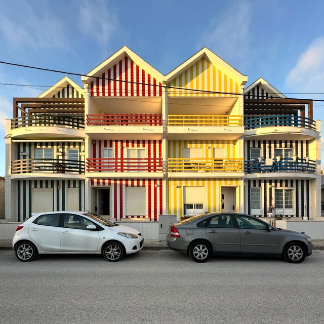 Stripes & Sea Breezes: A Colorful Stroll in Costa Nova