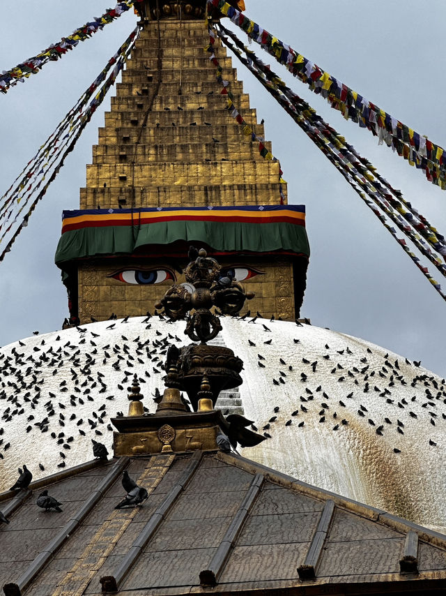 Buddha stupa vibrant center of Buddhism 