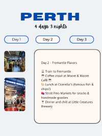 Perth 4 days itinerary for food lover🤏🏼