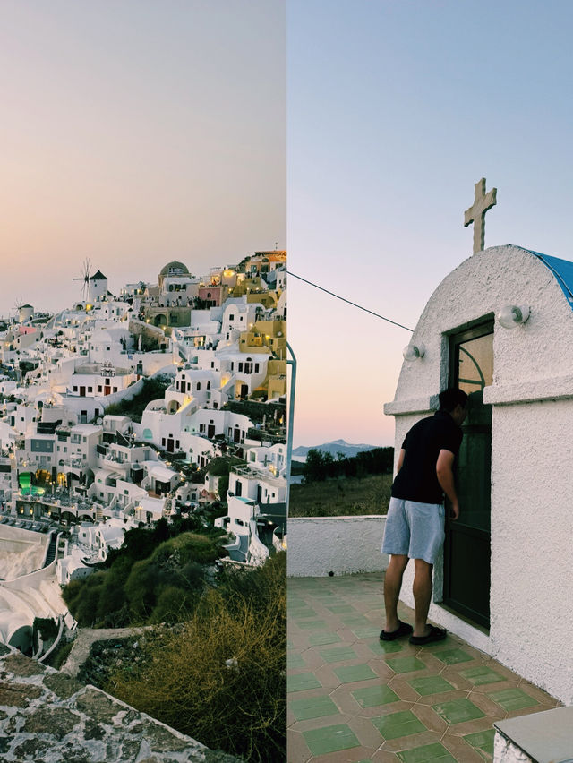 황금빛 석양이 물든 마을, 산토리니 이아