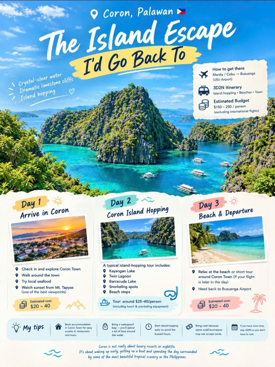 🇵🇭 Coron, Palawan: The Island Escape I’d Go Back To
