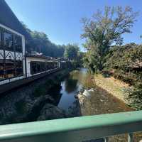 An autumn afternoon in  Helen, Georgia. The Bavarian style architeture 