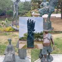 Qingdao, nice artworks on the beach 