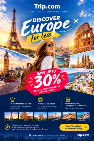 🌍 Discover Europe with Trip.com – Save Up to 30% on Unforgettable Experiences! ✨+LINK below