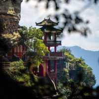 Hanging Temple on Lingtong Mountain 🏔️🇨🇳