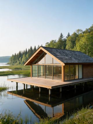 Staying in a wooden cabin by the border river in Sunwu, the summer where you can see two countries at a glance is incredible
