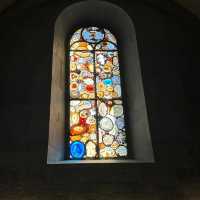 Church with pretty stained glass to see 