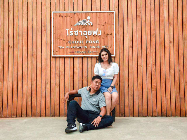 จิบชา ถ่ายรูป ฟิลสีเขียว ไร่ชาฉุยฟง