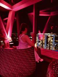 Romantic dining at the Top with great MBS view.  