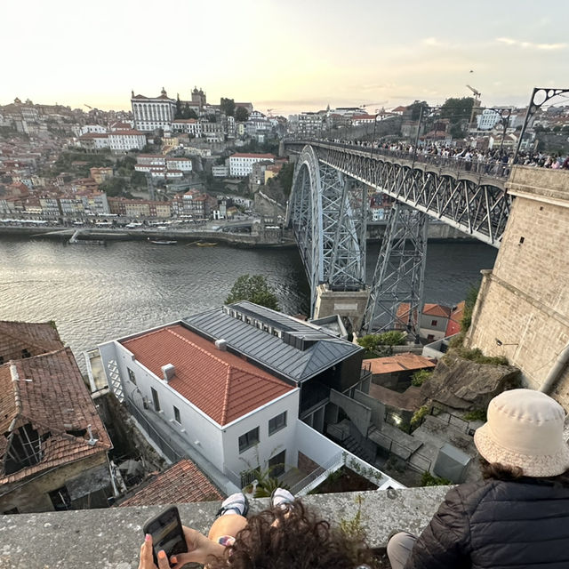 An iconic double deck metal arch bridge in Porto