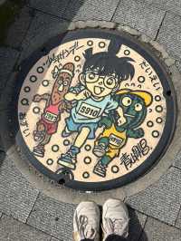 可愛いっ！橋にもマンホールにもコナンくん❤️