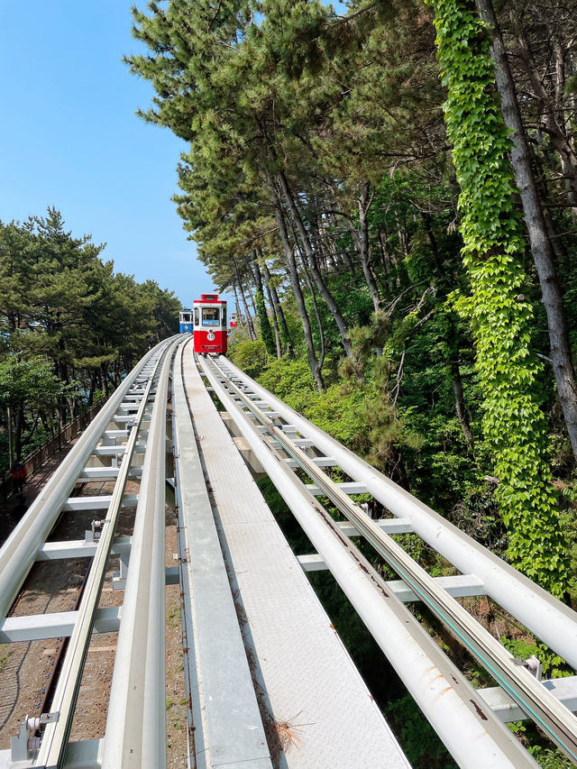 ｜韓國｜釜山海雲台膠囊列車-搭上彩色小車，穿梭夢幻海岸線！