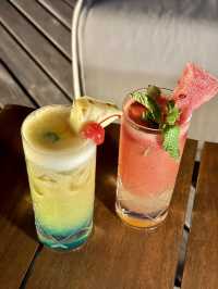 Tropical Mocktails at RAW Bar – Huvafen Fushi, Maldives 🌴🌅
