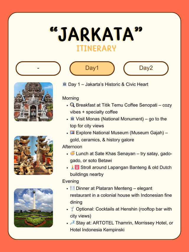 🏙️ 3-Day Jakarta Itinerary 🏙️ 3-Day Jakarta Itinerary