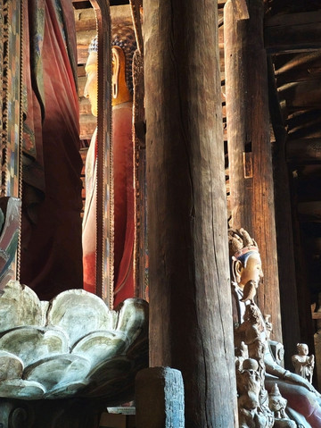 華国の僧！[木彫の子供像・木製]／清代／中国寺院 奉国寺は遼寧省錦州市義県東街に位置する、中国に現存する最大規模の遼