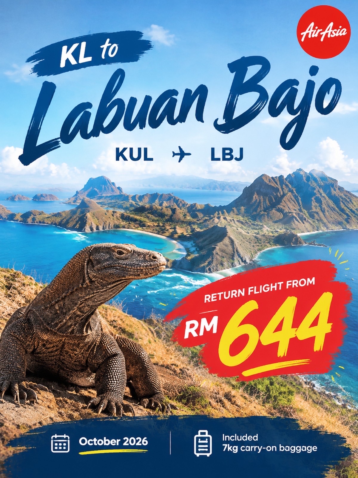 RM644 Labuan Bajo for a Week: Direct Flights & Epic Island Adventures 🦎⛵