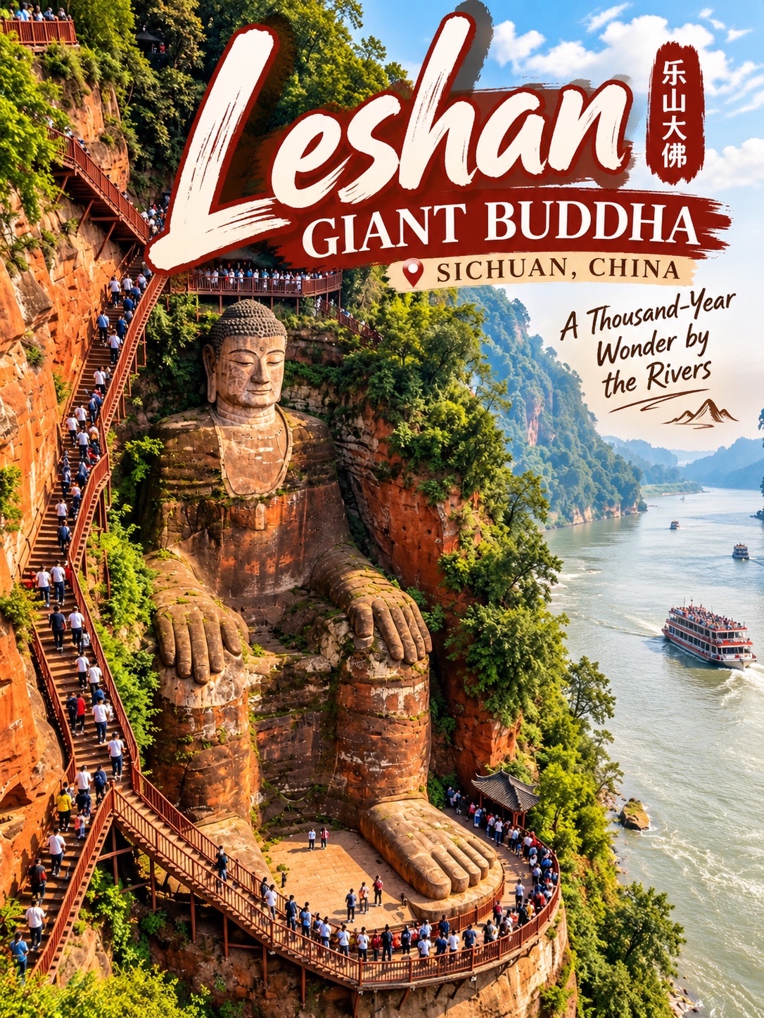 🗿 Leshan Giant Buddha — A Thousand-Year Wonder by the Rivers 🇨🇳